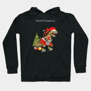 Clanosaurus Rex MacSANTAsaurus rex Plaid Santa Scotland Christmas Tree Tartan Hoodie